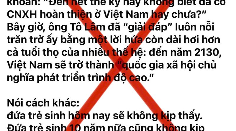 PHẢN BÁC LUẬN ĐIỆU XUYÊN TẠC VỀ “TẦM NHÌN TRĂM NĂM” CỦA ĐẢNG VÀ NHÀ NƯỚC VIỆT NAM