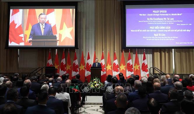 PHÁT BIỂU CHÍNH SÁCH CỦA TỔNG BÍ THƯ, CHỦ TỊCH NƯỚC TÔ LÂM TẠI NGHỊ VIỆN CANADA