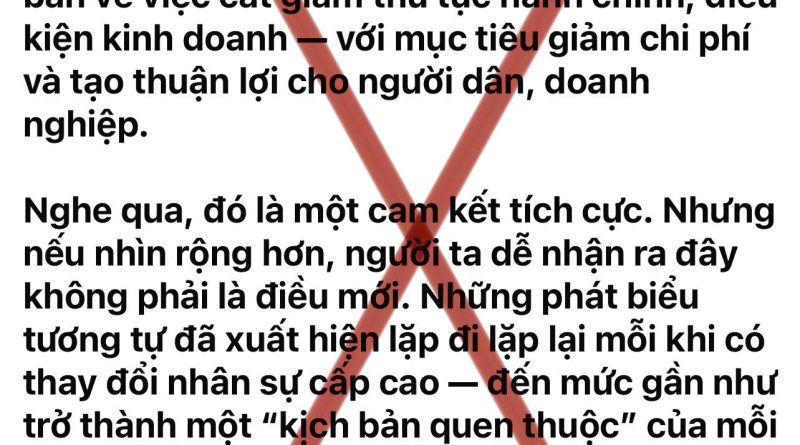 CẢI CÁCH HÀNH CHÍNH KHÔNG PHẢI “BÌNH MỚI RƯỢU CŨ” MÀ LÀ CUỘC CÁCH MẠNG KHÔNG NGỪNG NGHỈ