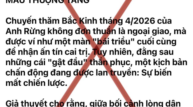 “CHUYẾN ĐI KHÔNG KHỨ HỒI” – KHI TRÍ TƯỞNG TƯỢNG ĐƯỢC NGỤY TRANG THÀNH “PHÂN TÍCH CHÍNH TRỊ”