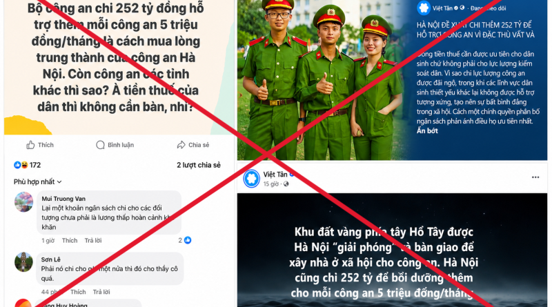 VIỆT TÂN LẠI DÙNG CHIÊU TRÒ “KÍCH ĐỘNG SO BÌ” ĐỂ XUYÊN TẠC, CHIA RẼ NHÂN DÂN VỚI LỰC LƯỢNG CÔNG AN