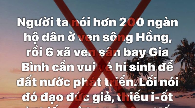 CÁC DỰ ÁN QUY HOẠCH PHÁT TRIỂN VÌ CỘNG ĐỒNG, KHÔNG PHẢI “HỦY DIỆT” ĐỂ ĐÁNH ĐỔI