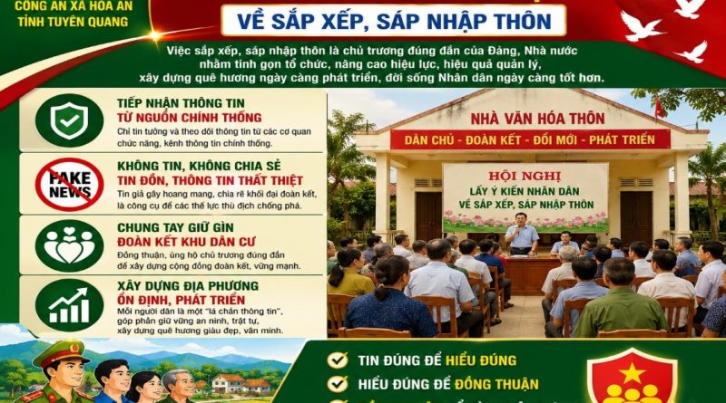 CHỦ ĐỘNG NHẬN DIỆN THÔNG TIN SAI LỆCH VỀ VIỆC SẮP XẾP, SÁP NHẬP THÔN
