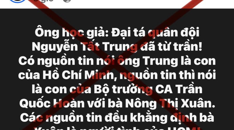 ĐẬP TAN LUẬN ĐIỆU XUYÊN TẠC, BÔI NHỌ LÃNH TỤ XUNG QUANH CÁI CHẾT CỦA ÔNG NGUYỄN TẤT TRUNG