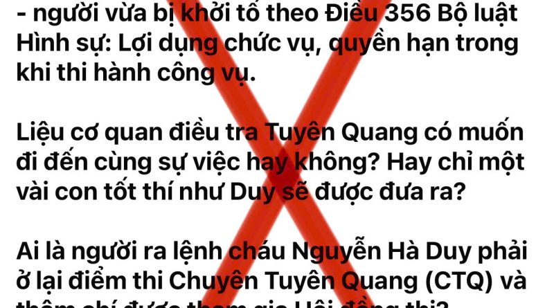 TỈNH TÁO TRƯỚC CHIÊU TRÒ “LỢI DỤNG SỰ CỐ GIÁO DỤC” ĐỂ KÍCH ĐỘNG, XUYÊN TẠC