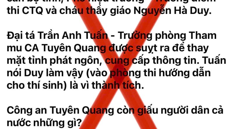 KHÔNG THỂ LẤY SUY DIỄN THAY CHO CHỨNG CỨ, KHÔNG THỂ LẤY TIN ĐỒN THAY CHO KẾT LUẬN ĐIỀU TRA