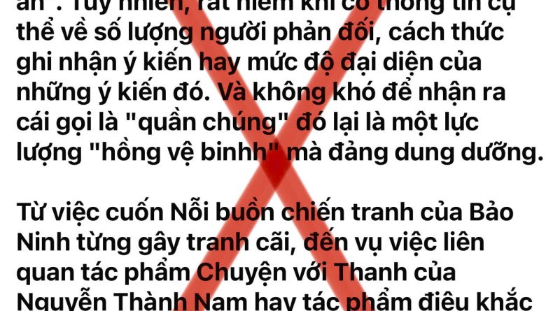 KHÔNG THỂ LẤY SUY DIỄN THAY CHO SỰ THẬT, CÀNG KHÔNG THỂ DÙNG ÂM MƯU LUẬN ĐỂ PHỦ NHẬN TIẾNG NÓI CỦA XÃ HỘI