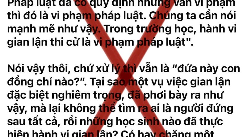 PHẢN BÁC CÁC LUẬN ĐIỆU XUYÊN TẠC, KÍCH ĐỘNG VỀ VIỆC XỬ LÝ SAI PHẠM TẠI TRƯỜNG THPT CHUYÊN TUYÊN QUANG