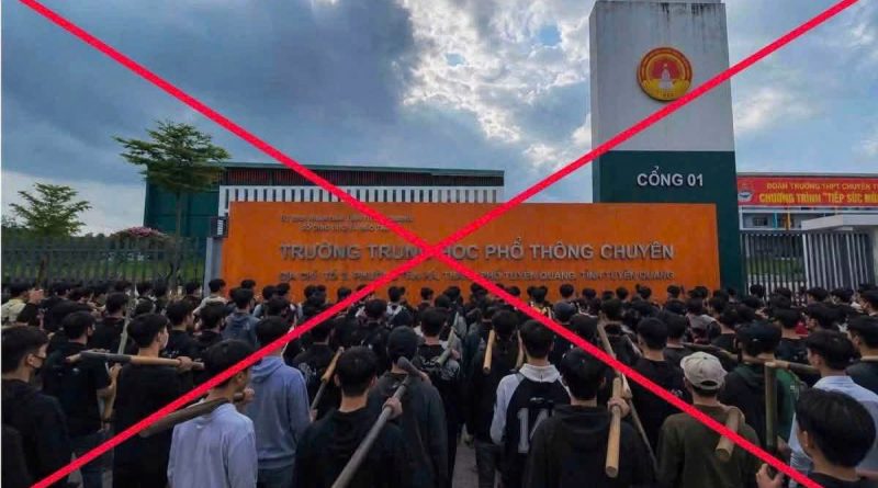 CẢNH GIÁC TRƯỚC THÔNG TIN KÊU GỌI TẬP TRUNG TẠI TRƯỜNG THPT CHUYÊN TUYÊN QUANG TRONG THỜI GIAN TỔ CHỨC THI LẠI