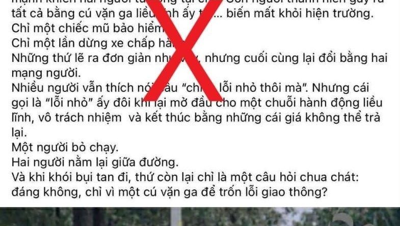 ĐỪNG ĐỂ MỘT THÔNG TIN SAI DẪN ĐẾN NHẬN ĐỊNH SAI
