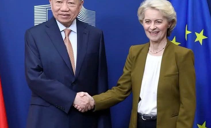 CHỦ TỊCH ỦY BAN CHÂU ÂU URSULA VON DER LEYEN NHIỆT LIỆT CHÀO MỪNG TỔNG BÍ THƯ, CHỦ TỊCH NƯỚC TÔ LÂM VÀ ĐOÀN ĐẠI BIỂU CẤP CAO VIỆT NAM THĂM CHÍNH THỨC LIÊN MINH CHÂU ÂU